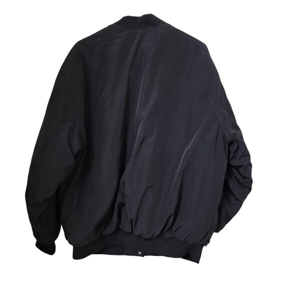 Divided (H&M) Size S Black with Orange Racing Bomber Jacket, Exc., Like New Cond - Picture 2 of 12
